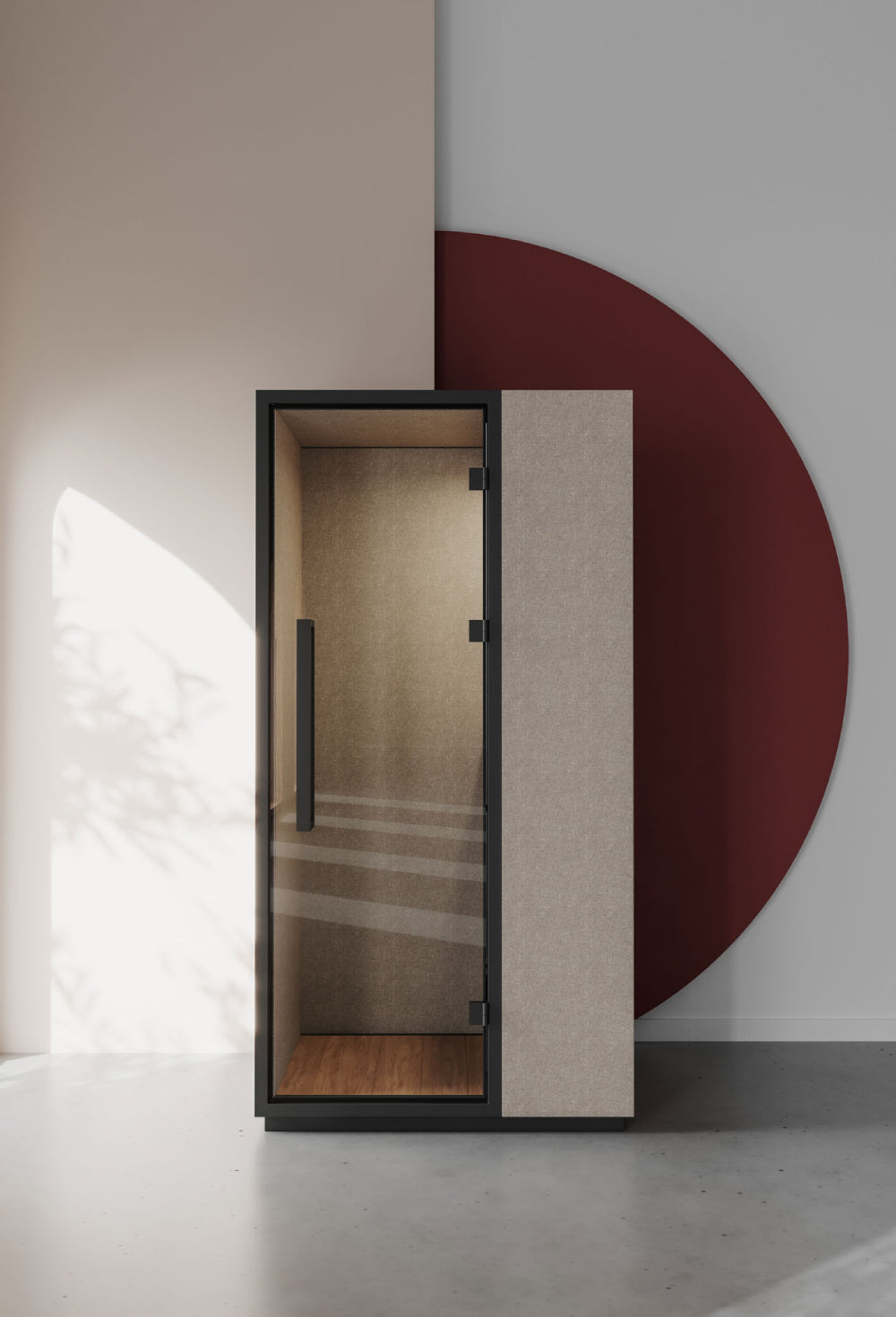 Quadra Acoustic Booth Table with USB Charger Detail