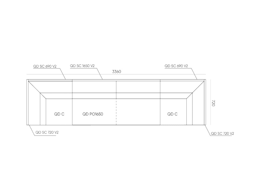 Quadra Acoustic Soft Modular Sofa Dimensions