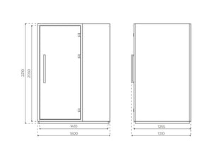 Quadra QD WPB Acoustic Phone Booth Dimensions