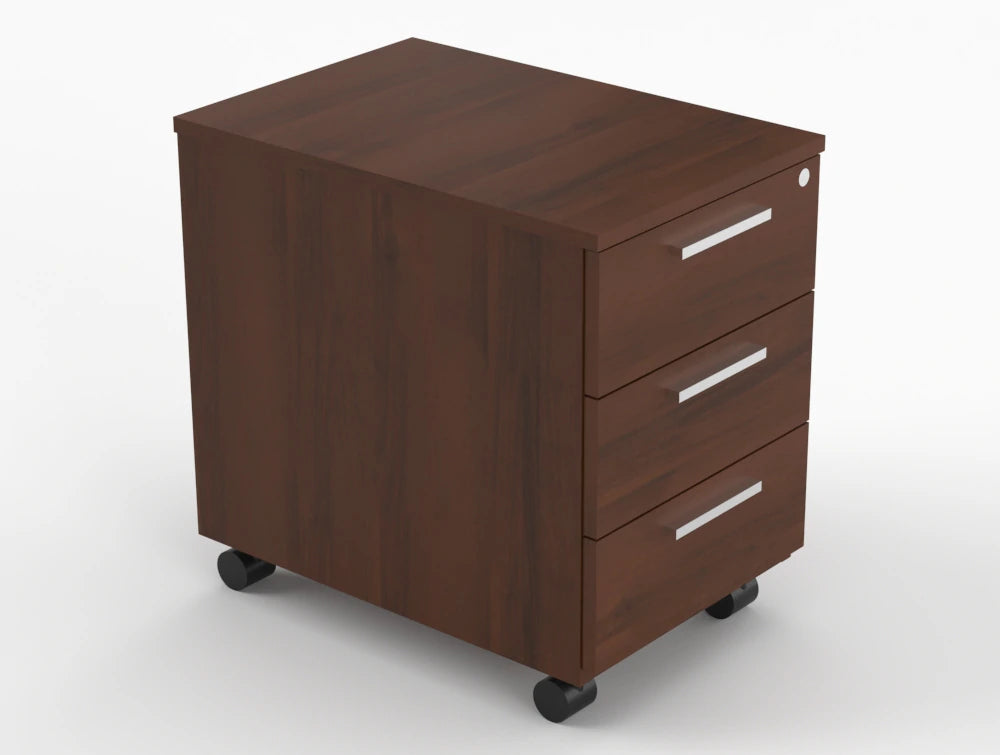 Quando Executive Mobile Pedestal Lowland Walnut Finish