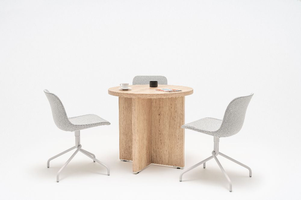 Quando Executive Round Meeting Table with Office Chairs