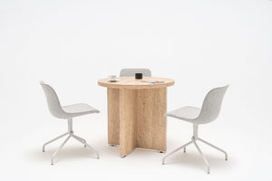 Quando Executive Round Meeting Table with Office Chairs
