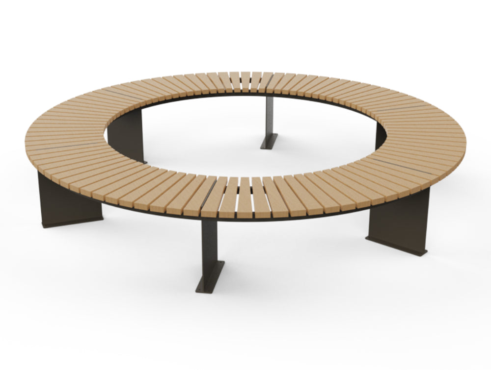 Riga Circular Backless Outdoor Bench