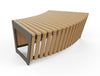 Riga Curved Backless Outdoor Bench