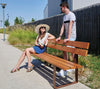 Riga Outdoor Bench with Backrest 4 in Outdoor Setting