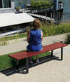 Riga Outdoor Bench with Exotic Hardwood Seat and Back 3 in Outdoor Setting