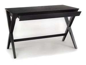 Rosalind Home Office Desk - Black Lacquered Oak