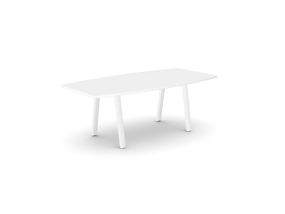 Custom Switch Single Piece Curved Meeting Table, A-Leg - Ref: S7LVQD