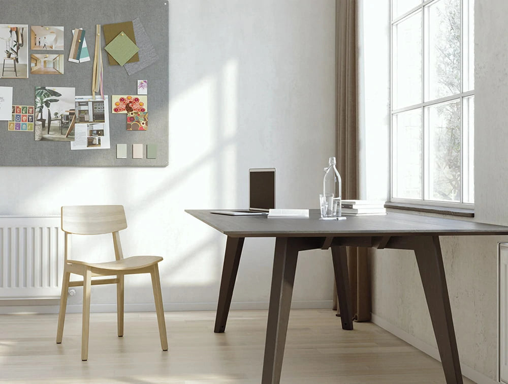 Scandi Wooden 4 Legged Home Office Scandinavian Style