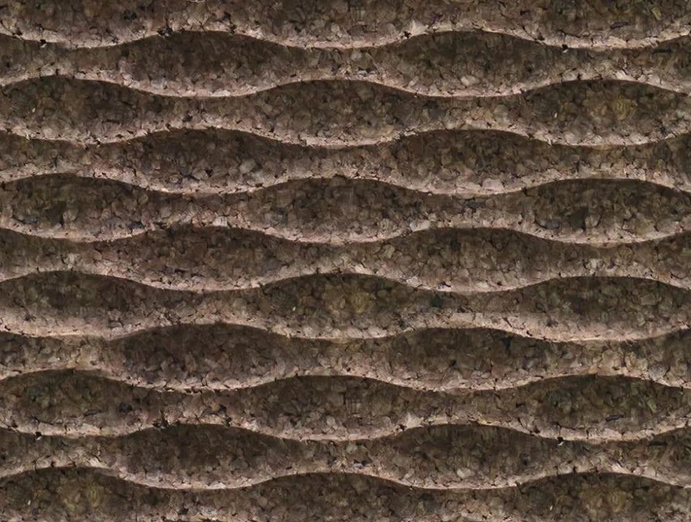 Shallow Wave 3D Cork Wall Covering