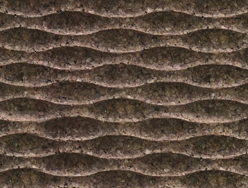 Shallow Wave 3D Cork Wall Covering