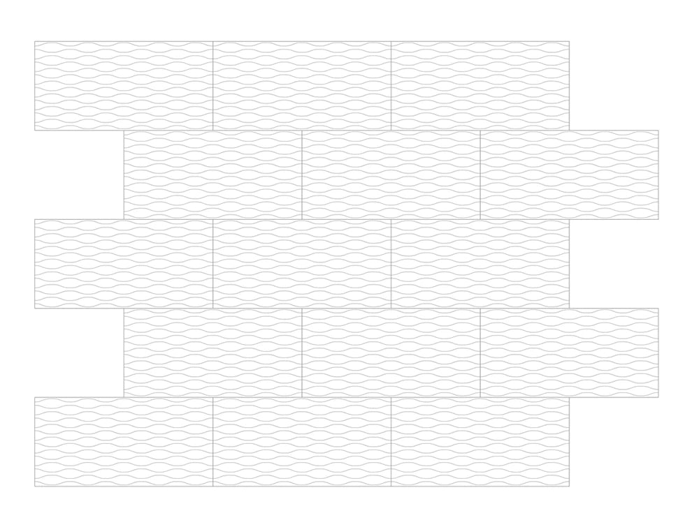 Shallow Wave 3D Cork Wall Covering 3