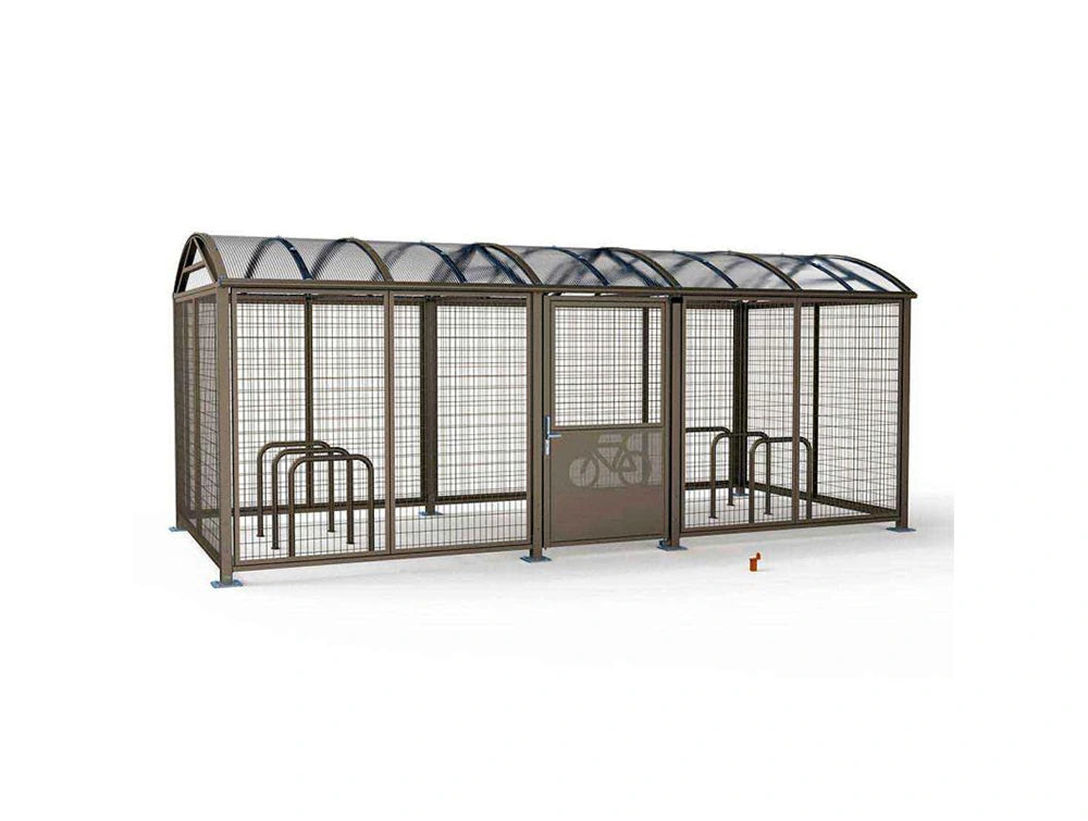 Sheffield Style Bicycle Stand on Base Plates with Shelter