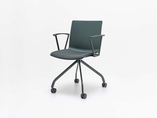 Shila Multitasking Chair with Trestle Base on Castors Featured