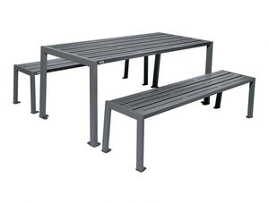 Silaos Steel Picnic Table and Bench 2