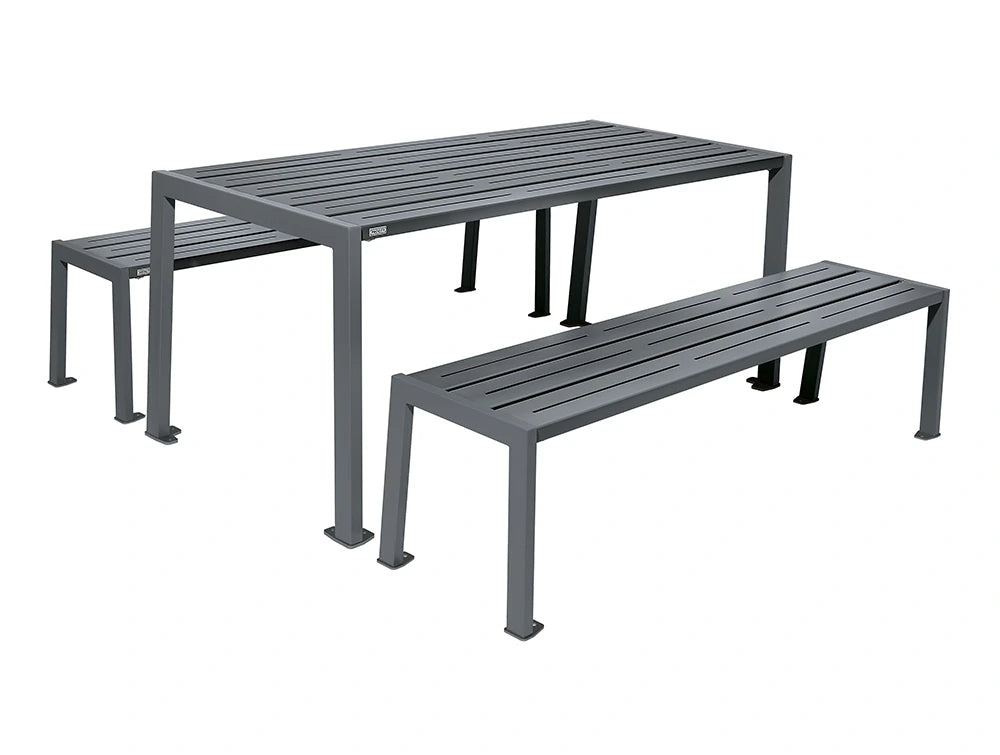 Silaos Steel Picnic Table and Bench 2