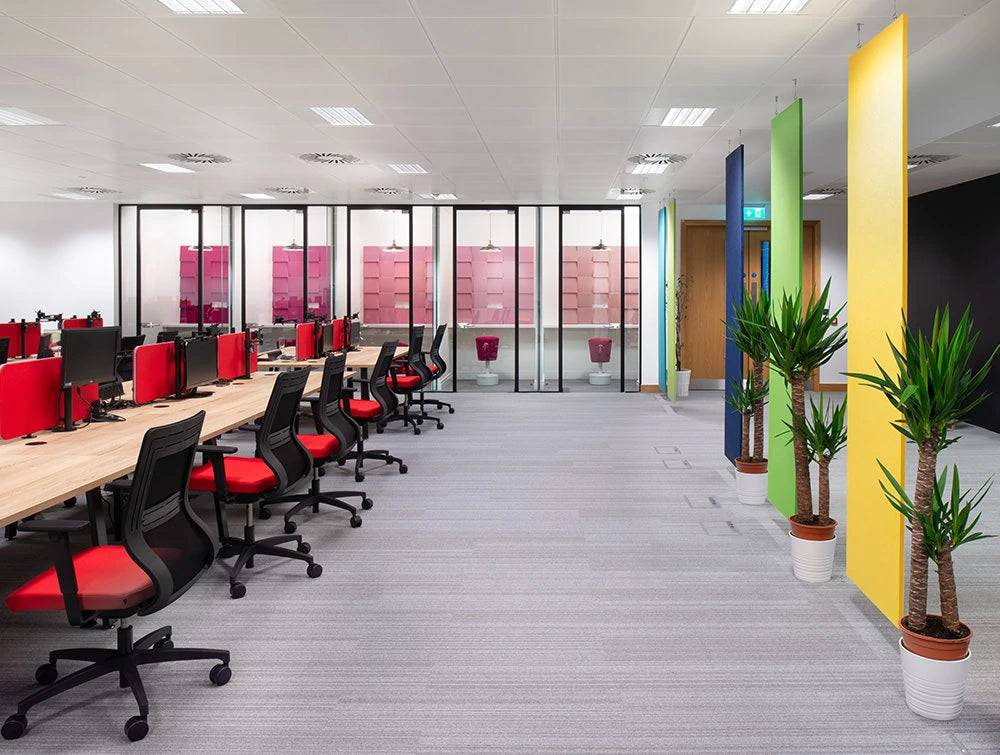 Social Talent Office Layout Acoustic Phone Booths With Mickey Stool And Fluffo Acoustic Panels