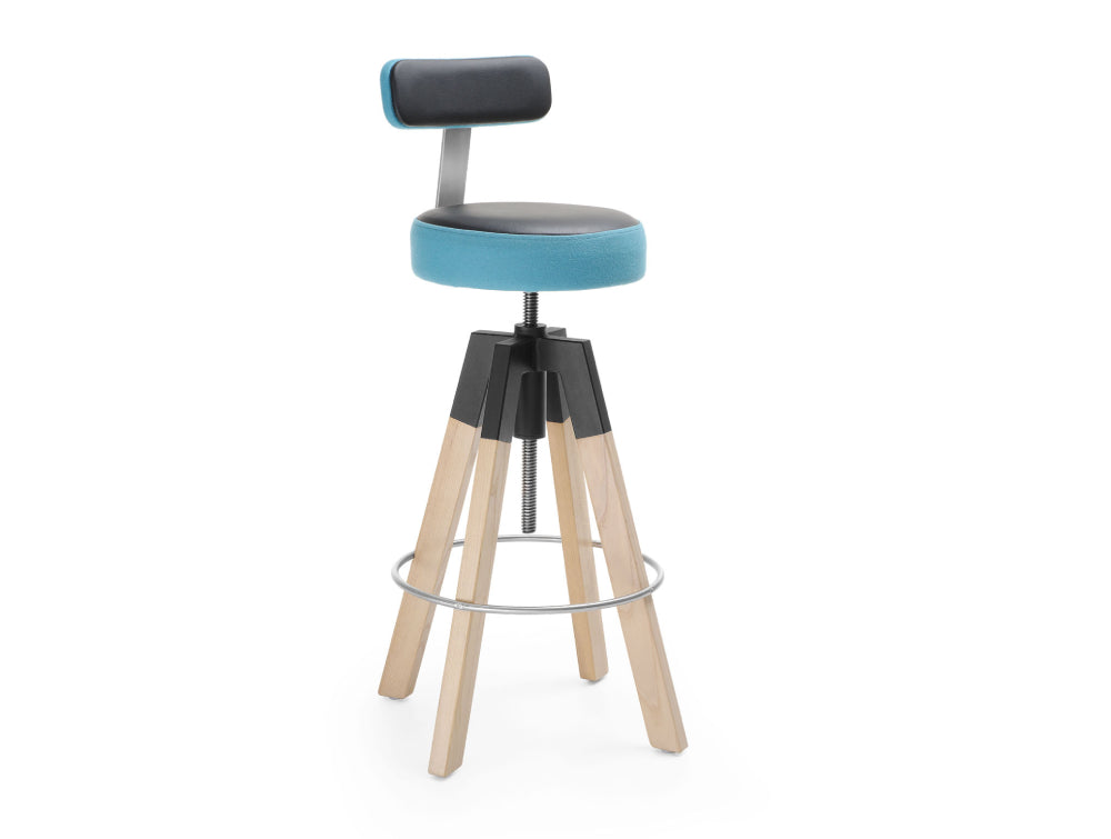 Spin 2 Bar Stool with Footrest