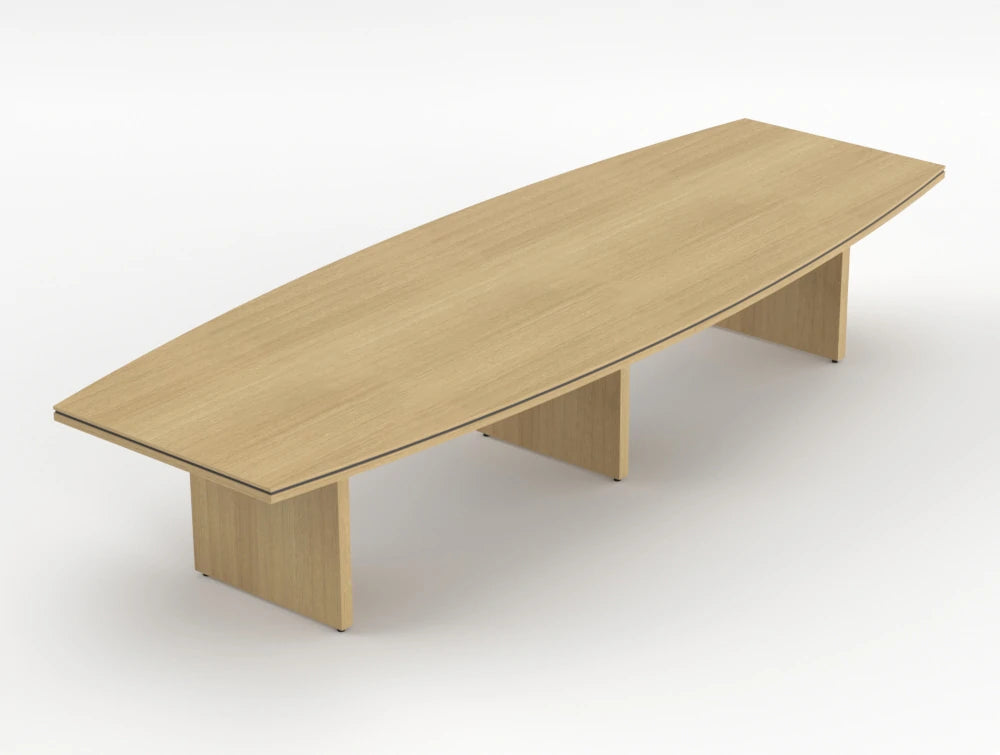 Status Executive Meeting Room Table 4000Mm Canadian Oak Finish