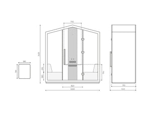 Treehouse Acoustic 2 Person Closed Meeting Pod Dimensions