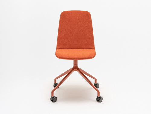 Ulti Fabric Chair on 4-Spoke Metal Base with Castors