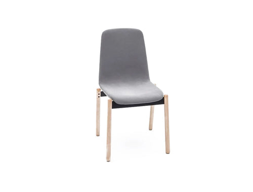 Ulti Kw Chair With Grey Finish And Wooden Legs For Meeting Rooms