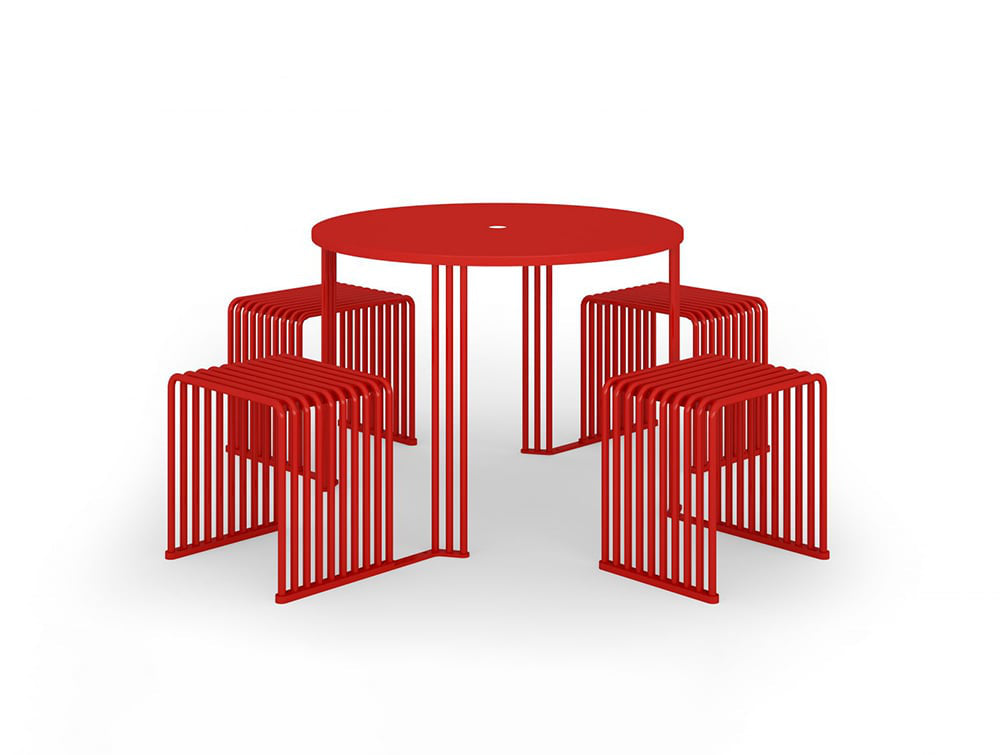 Urbantime .015 Octopus Outdoor Round Table With Integrated Seating 3