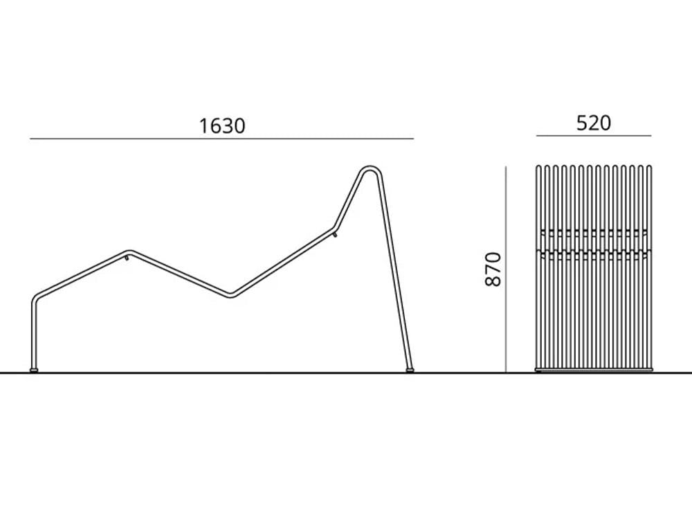 Urbantime .015 Outdoor Chaise Longue Dimensions