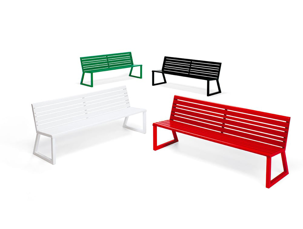 Urbantime .H24 Outdoor Bench With Backrest 4