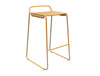 Veck Tubular Framed Canteen And Bar Stool In Yellow