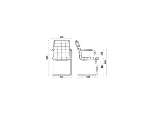 Vega Hit Visitor Office Chair Dimensions