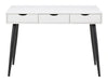 Victoria Home Office Desk White with Black Legs and White Drawers 3