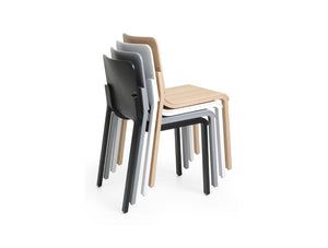 Wei Wooden Stackable Chair Stacked Together