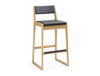 Woodbe High Stool with Footrest