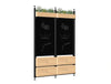 WsD Decora Modular End Of Desk Glassboard with Lockers and Planters African Oak