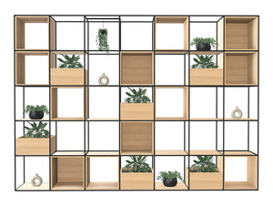 WsD Ionic 7x Column Cube Grid Zoning System with Planters 2