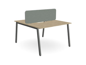 WsD Key 2 Person Back To Back Bench Desk with A Legs