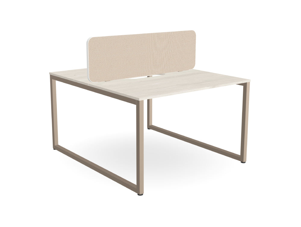 WsD Key 2 Person Back To Back Bench Desk with Closed Legs