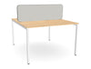 WsD Key 2 Person Back To Back Bench Desk with Straight Legs African Oak