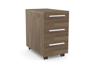 WsD Key 3 Drawer Slimline Pedestal Rock Oak