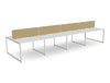 WsD Key 8 Person Back To Back Bench Desk with Closed Legs