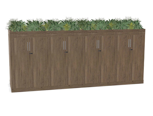 WsD Key Storage Modular 3 Level Back To Back Storage Unit with Planter