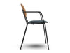 Ws.D Line Chair with 4 legs and Padded Seat and Armrest 2