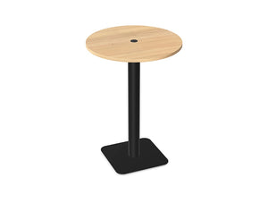 Ws.D Nexis+ Cylinder Square Base Poseur Table with Round Table Top