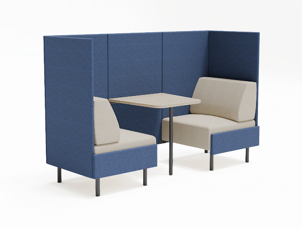 WsD Snug 2 Seater High Back Open Meeting Pod in Two Toned Finish