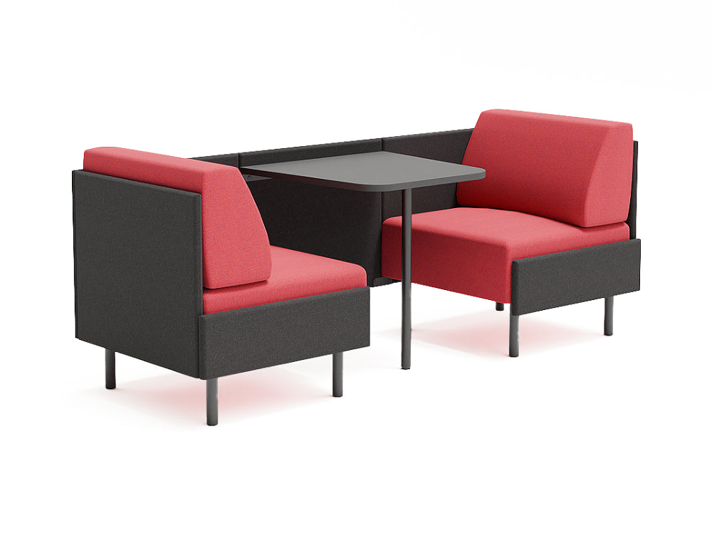 WsD Snug 2 Seater Low Back Open Meeting Pod in Two Toned Finish