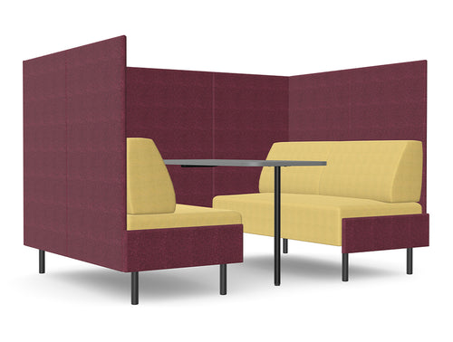 WsD Snug 4 Seater High Back Open Meeting Pod in Two Toned Finish