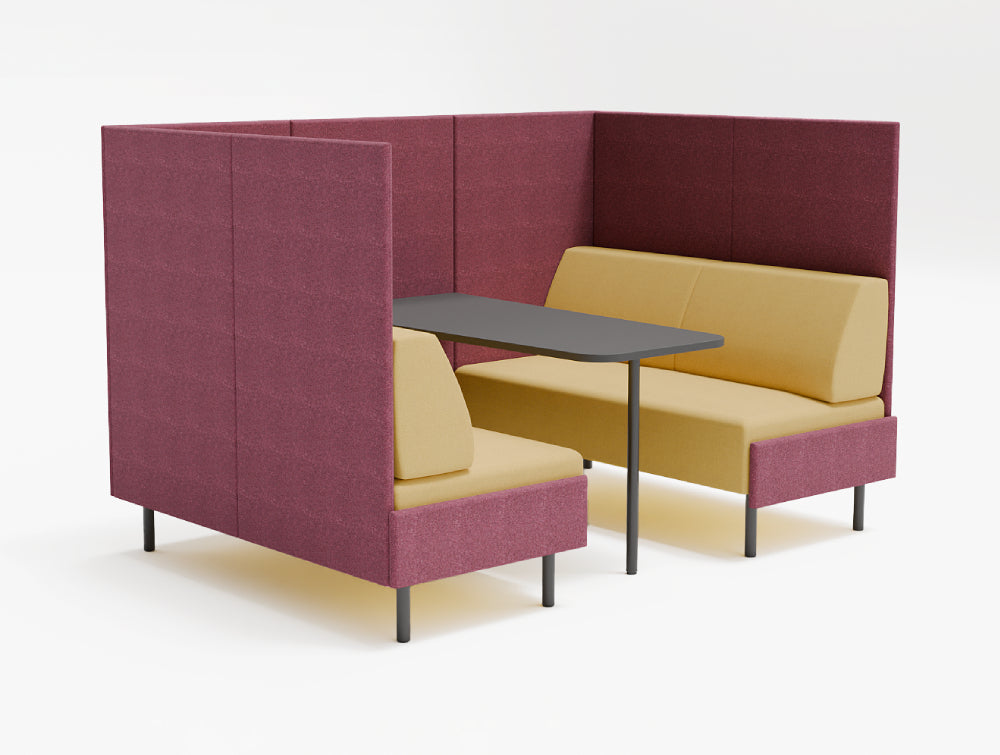 WsD Snug 4 Seater High Back Open Meeting Pod in Two Toned Finish