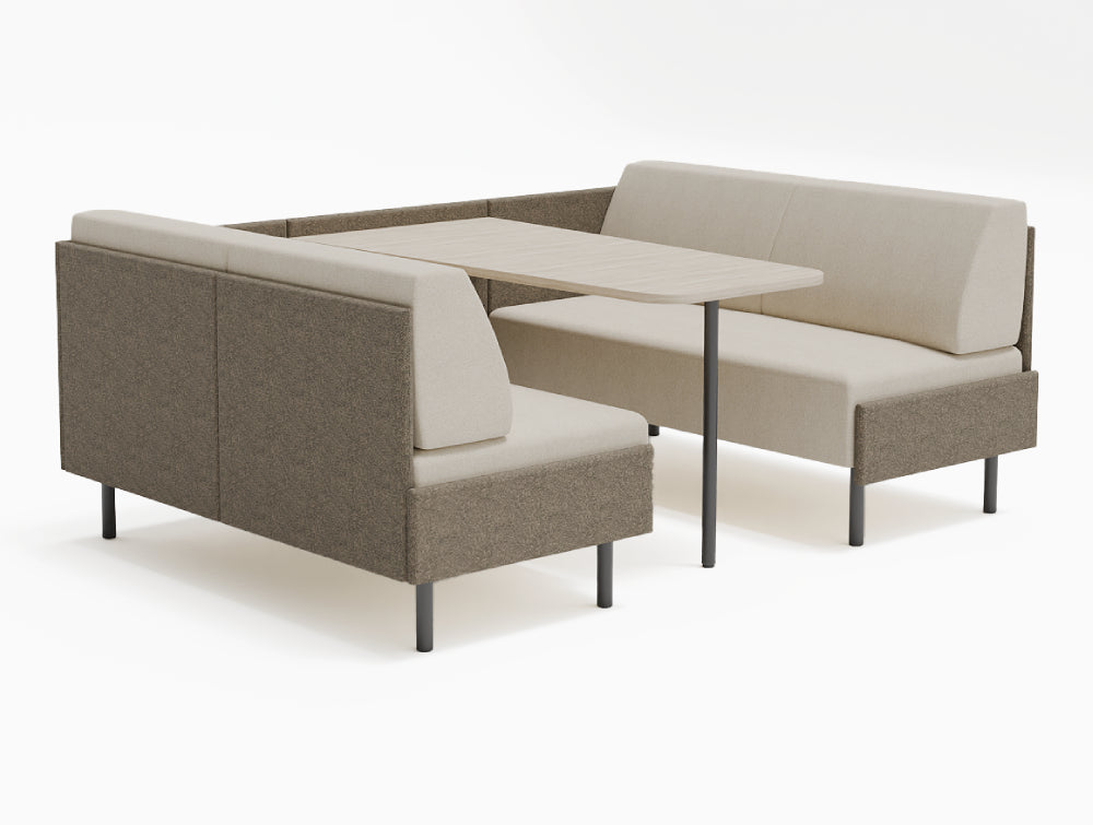 WsD Snug 4 Seater Low Back Open Meeting Pod in Two Toned Finish