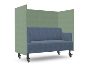 Ws.D Snug Mobile 2-Seater Sofa with High Back